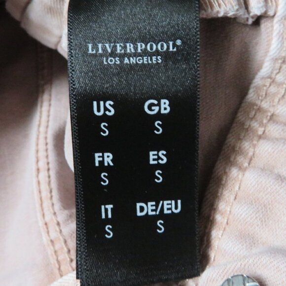 Liverpool Blush Temma Stretchy Blush Pink Denim Jean Jacket Womens Size S - Picture 5 of 12